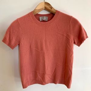EVERLANE “The Cashmere Sweater Tee” in Pink Topaz (coral or peach) - Size Small